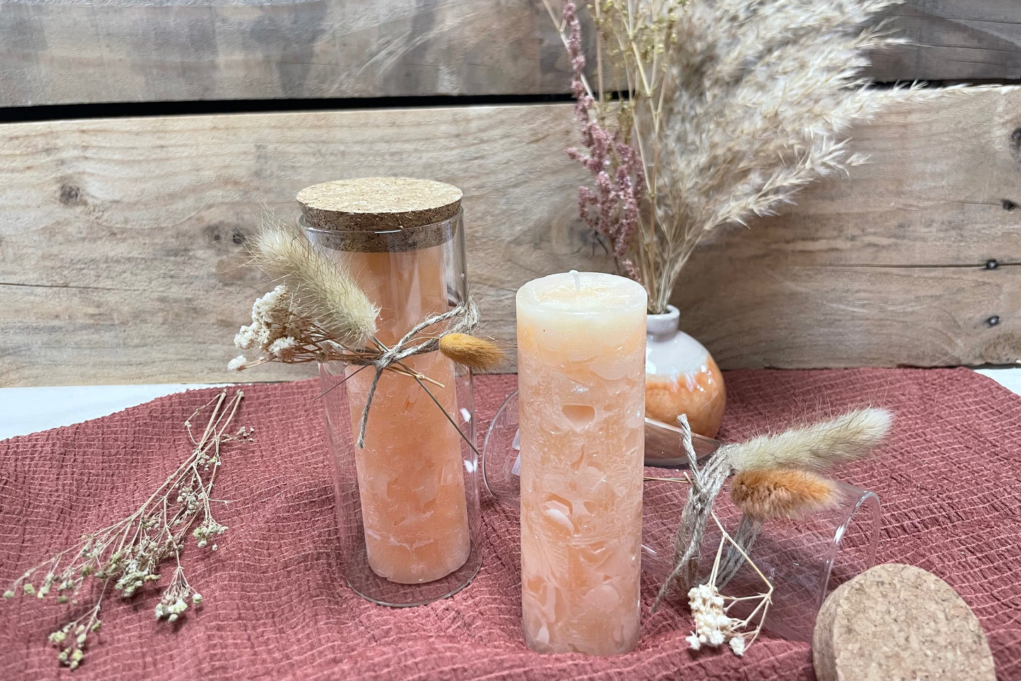 Kaars in glazen potje