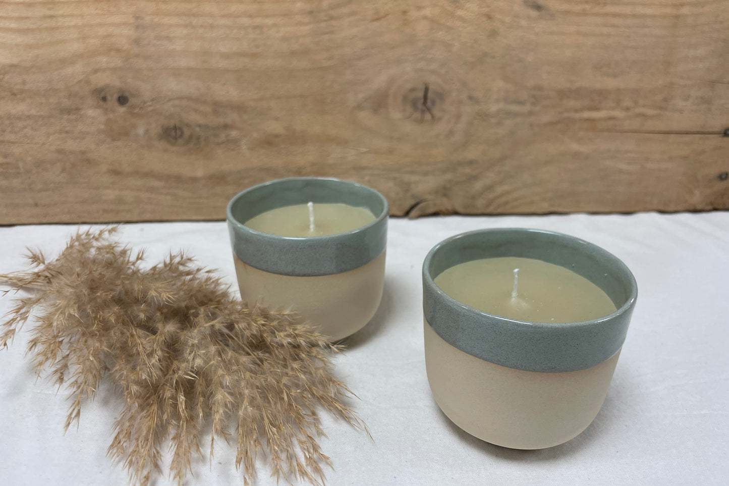 Kaars in keramiek potje