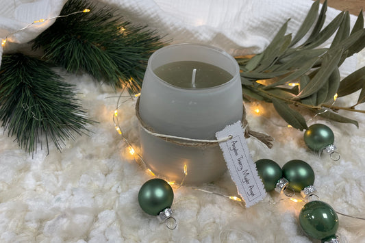 Geurkaars in glazen potje