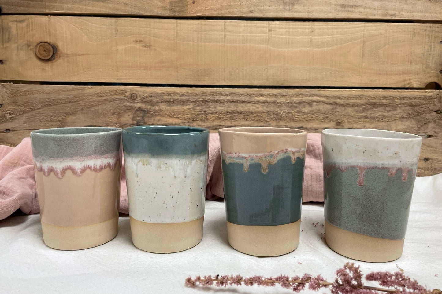 Set van 4 bekers in een geschenkdoosje