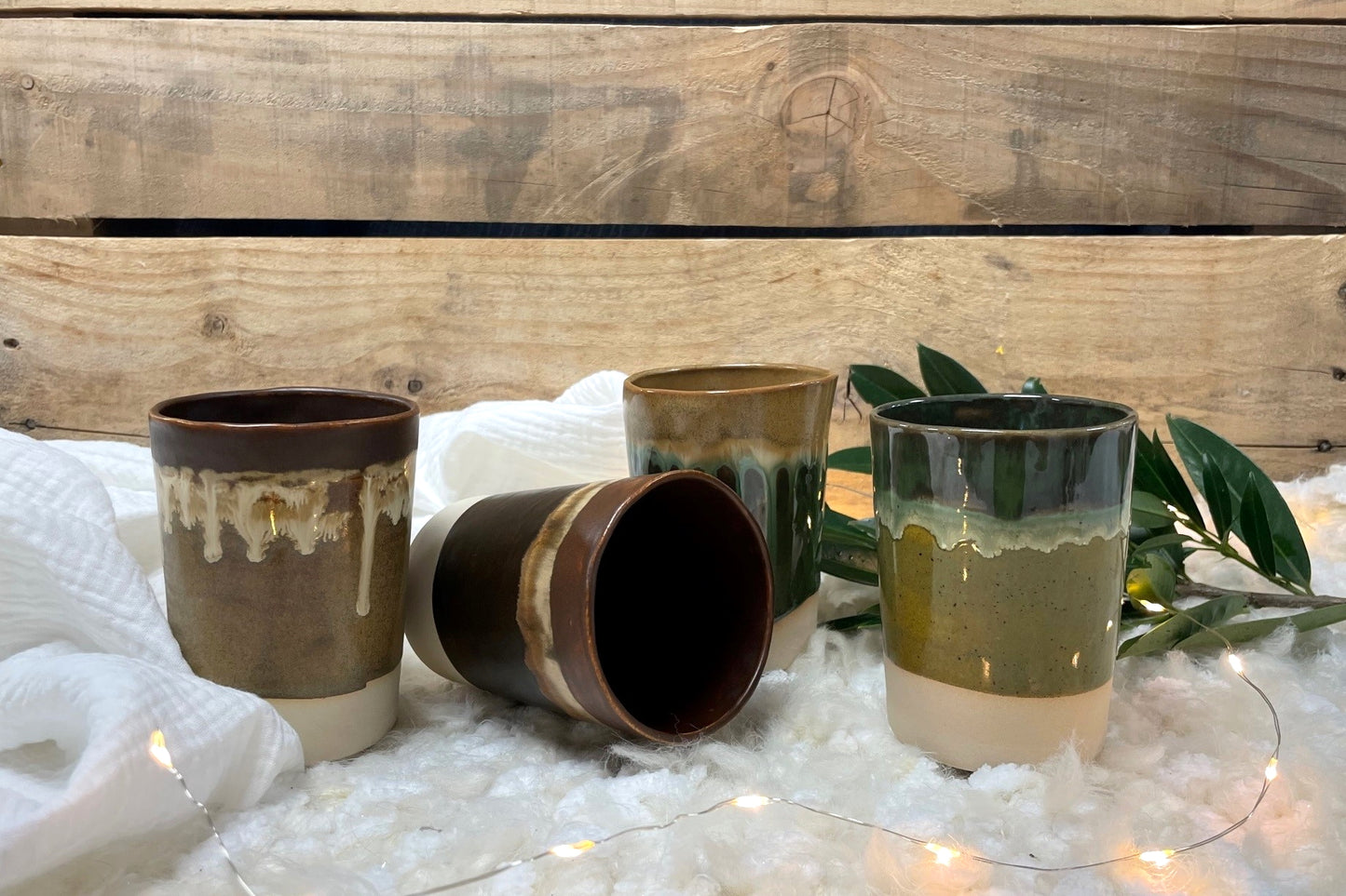 Set van 4 bekers in een geschenkdoosje