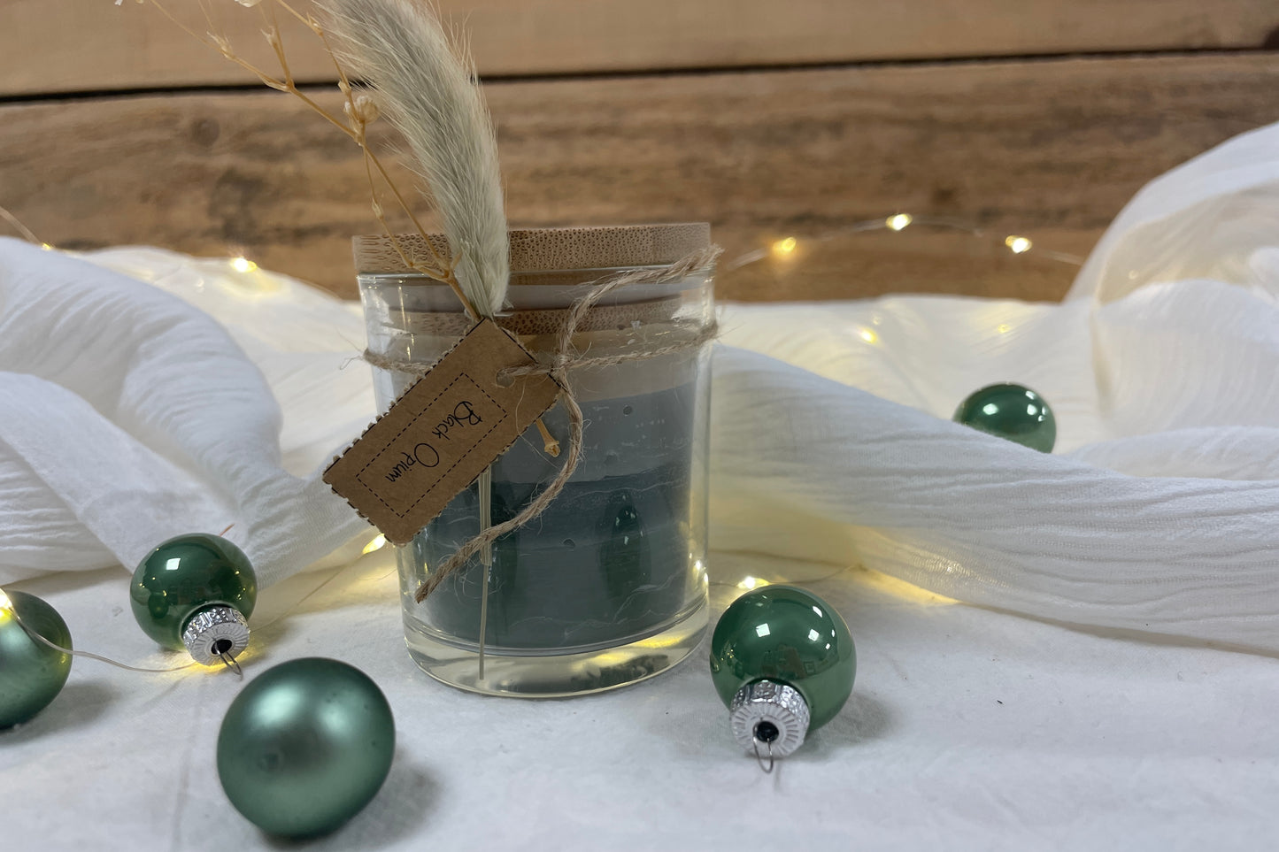 Geurkaars in potje met houten deksel