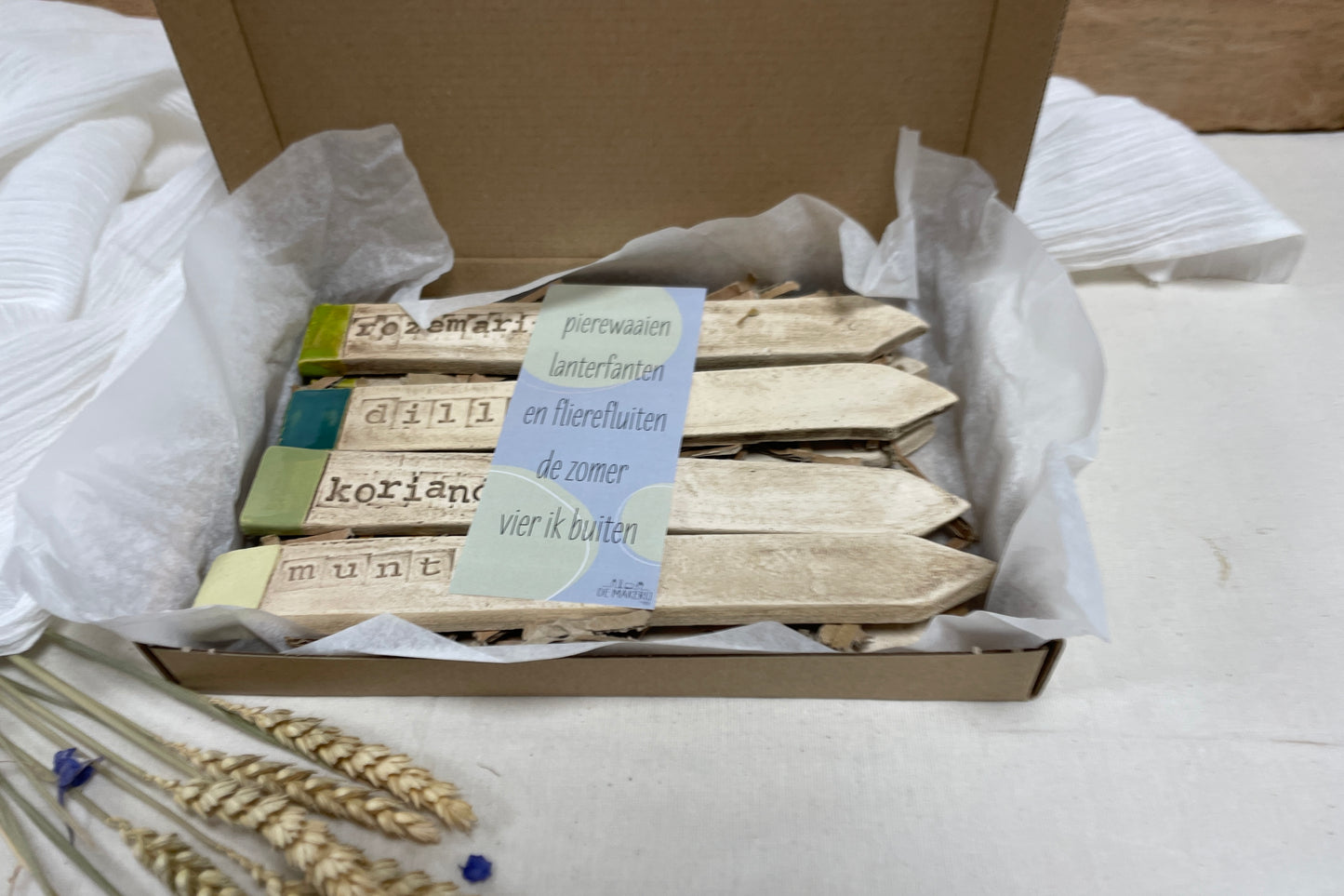 Tuinprikkers in een doosje