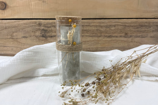 Kaars in glazen potje