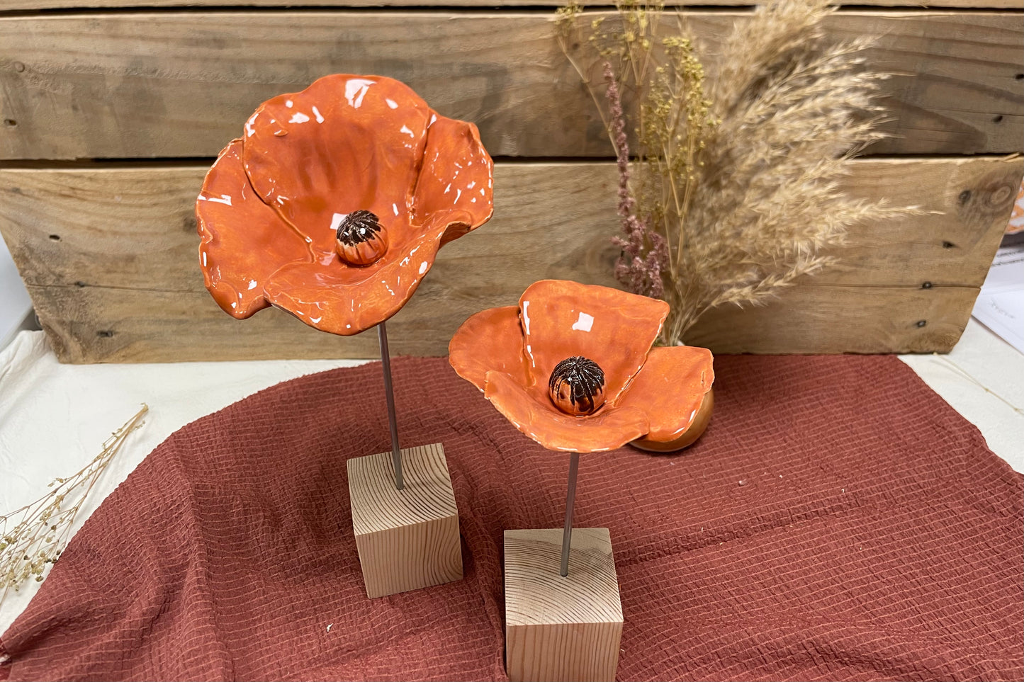 Bloem op blokje