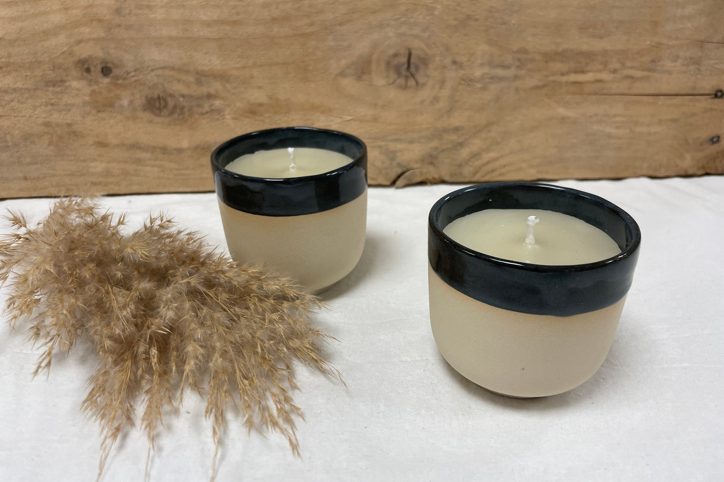 Kaars in keramiek potje