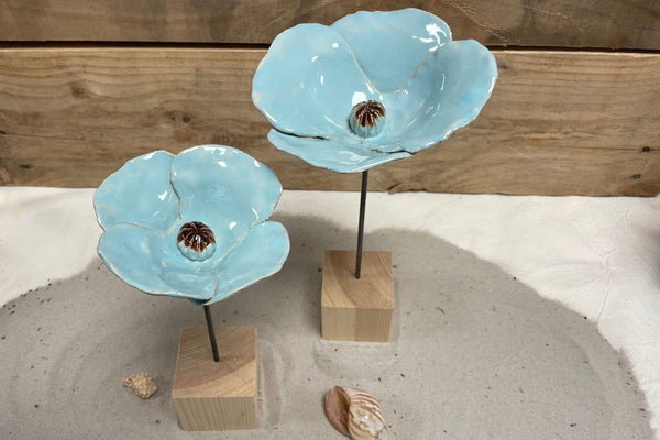 Bloem op blokje