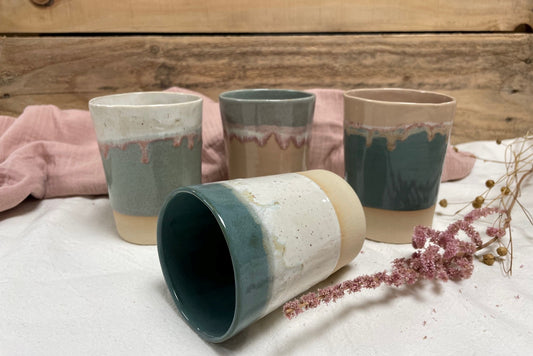 Set van 4 bekers in een geschenkdoosje