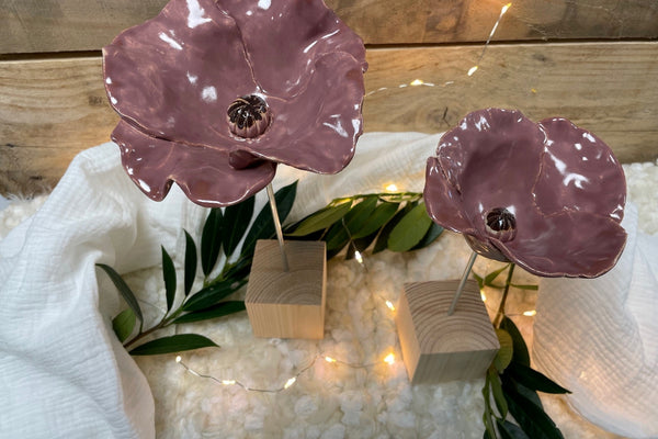 Bloem op blokje