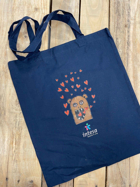 Tas met kunstwerk