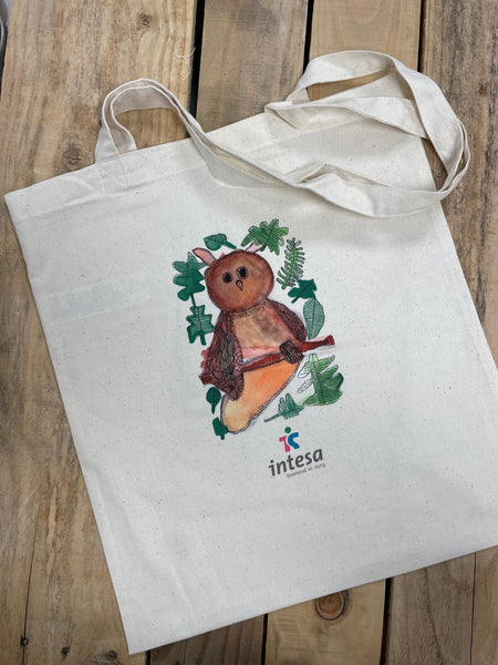 Tas met kunstwerk