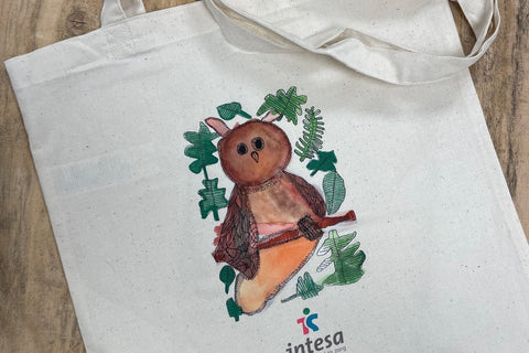 Tas met kunstwerk